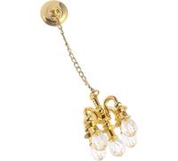 Doll Accessories Retro Dollhouse Ornament Mini Furniture Can Not Lighted Playing House Ceiling Lamp Model(Gold) Nice and Practical