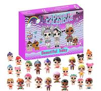 Doll Advent Calendar 2025, 24 Day Christmas Countdown Calendar with 24Pcs Cute Dolls, Anime Figures Advent Calendar Xmas Gift Present for Girls Kids