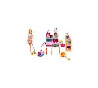 Doll and Pet Boutique Playset with 4 Pets, Color-Change Grooming Feature and Accessories, Gift for 3 to 7 Year Olds - GRG90