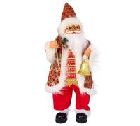 Doll Bed Baby Santa Claus Plush Dolls Singing English Songs Santa Toys for Children are and Beautiful Dollhouse Accessories (Red, 50 x 27 x 22 cm)