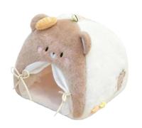 Doll Bed Miniature - 3.94 Inch Plush Bear Mouse Panda Tent House, Small PP Cotton Short Plush Doll Furniture, 7.87 Inch Sleeping Nest | Tiny Playset For Girl Kids Bedroom Stuffed Animals