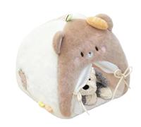 Doll Bed - Miniature Furniture Playset,Dolls & Stuffed Animals Sleeping Tent Bed - for Girl Kids Nursery Bedroom Living Room Home Stuffed Animals Imaginative Play Indoor Desktop Display