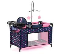 Bayer Design 62616AA Doll bed with integrated high chair, changing table, mobile, doll accessories