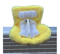Doll Car Seat, Air Vent Sofa, Soft Plush Cushion, Character Safety Seat, Secure Fit, General for Vehicle, Truck, Fun Design, Comfortable, Travel Necessity, Gray/Yellow/Blue