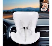Doll car seat Compatible with Labubu, Vent Clip for 10-17cm Blind Box Toys, Secure Doll Seat with Adjustable Safety Strap & Airflow-Friendly Design, Car Decor (Doll Not Included)（White）