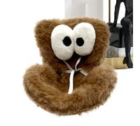 Doll Car Seat - Cute Big Eyes Design Plush Chair Cushion, Velvety Stuffed Throne, Miniature Dashboard Cradle, Small Scale Sofa Padded | Kids Children Play Air Vent Display Collectible 10-17cm Toys