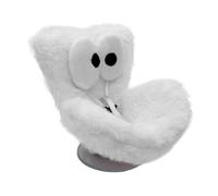 Doll Car Seat - Cute Big Eyes Design Plush Chair Cushion, Velvety Stuffed Throne, Miniature Dashboard Cradle, Small Scale Sofa Padded | Kids Children Play Air Vent Display Collectible 10-17cm Toys