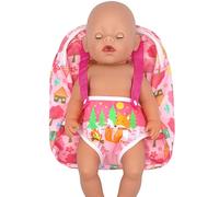 Doll Carrier, Reborn Doll Backpack Carrier, Fun Babydoll Accessories with Front Storage Bags, 26x28cm Perfect for 12-18 Inch Dolls, Ideal for Doll Storage and On-The-Go Playtime