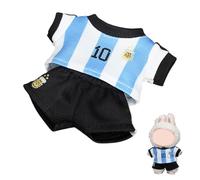 Doll Clothes, 2 Piece Set Doll Accessories for 17cm, Red T-Shirt and Green Pants Outfit Clothes, Premium Outfit Birthday Gift for Fans