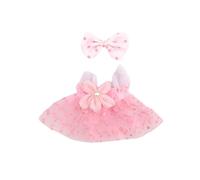 Doll Clothes 43 cm Boy Two Piece Set with Strap Skirt Bow Specially Designed for Dolls You Unlimited Inspiration for Matching Miniature Dollhouse Accessories (D, One Size)