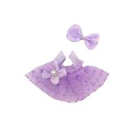 Doll Clothes 43 cm Boy Two Piece Set with Strap Skirt Bow Specially Designed for Dolls You Unlimited Inspiration for Matching Miniature Dollhouse Accessories (E, One Size)