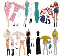 Doll Clothes and Accessories for 11.5 Inch Doll,6 Sets Outfit Dresses Casual Tops Pants Sweater Skirts Bags Shoes Clothes for 29cm Doll Cosplay Casual Style