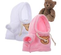 Doll Clothes Bear Hoodie,Bear Stuffed Dolls Clothing | 2X Soft Toy Clothes Dress Up Hoodie for Stimulate Imagination