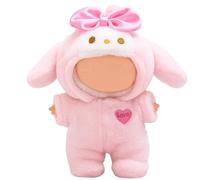 Doll Clothes for 17cm Plush Doll, Doll Clothes Set Cute Pink Rabbit Plush Toy Clothes Stylish Outfits One-Piece Bodysuit Doll Accessories, Birthday Holiday Present for Girls Kids (No Doll)