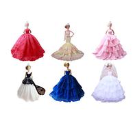 Doll Clothes for 29cm Dolls, Lance Home 4sets Fashionista Elegant Gown Wedding Party Clothes for Doll Girls' Birthday Gift, Random Style