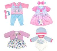 Doll Clothes for 36 - 43 cm / 17 Inch New Born Baby Dolls, 4 Packs (No Doll)--Pang