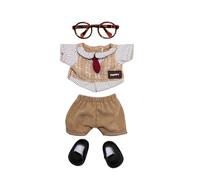 Doll Clothes for Bartholomew Bear Clothes,Clothes for Stuffed Animals,10-12 inch Doll can be Worn,Clothes Without Doll.(4pc Includes 2 Doll Suspender Pants,2 Doll Sweater) AhP422 (A, 10cm)
