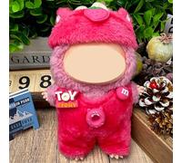 Doll Clothes for labubu Protective Clear Case Accessories - Labubu Pop Mart Blind Box Original - Lalabubu La Boo-Boo Protective Case La Bubu Labubus ( No Doll (Strawberry)