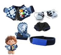 Doll Clothes, Handmade Toy Set, 5.91x6.69 inches, Stylish Dress Up Outfits Fashion Accessories, Pretend Play Costumes for Collectors Decoration Display Imaginative Creative Playtime, Girls Boys