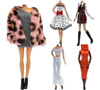 Doll Clothes, Lance Home 5 Sets Fashion Outfits Autumn Dresses Spring clothes Sweater Pants Shoes Socks Bag For 29cm Dolls Accessories Baby Gifts (D)