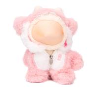 Doll Clothes Outfit Set,17cm Handmade Dolls Keychain Accessories for Kawaii Clothing Set with Details Outfit Accessories, Pink Shark Clothes,Faking Animal Style Outfit Jumpsuit(NO Doll)