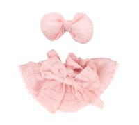 Doll Clothes, Pink Polyester Skirt with Bow Stylish Adorable Outfits Accessories Sets for One and Two Generations Doll