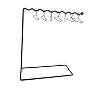 ＡＷＨＡＯ Doll Clothes Rack Set, Organizer, Wardrobe, Mini Clothes Rack, Iron Construction, Closed Base, Suitable for Dollhouse, Playroom, Black 14 Hangers