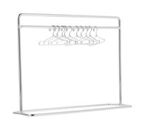Doll Clothes Rack with 10PCS Doll Clothes Hangers, 5.9x4.7 Inch Iron Mini Clothing Rack for Closet Wardrobe Dollhouse Furniture Accessories, Storage