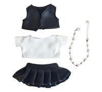 Doll Clothes Set for 17cm Dolls, Stylish Handcrafted Clothing Outfit Set with jacket, Gifts for Dolls Collector, Girls, Boys, 5.9/6.7inches Doll Accessories for Halloween Christmas Birthdays (C-4pcs)