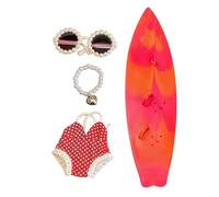 Doll Clothing Accessories for 17 Cm Dolls with Beaded Sunglasses And Mini Polka Dot Swimwear, Red