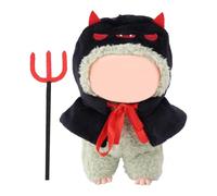 Doll Clothing Halloween, Cape & Devil Pitchfork Halloween Outfit Clothes Set Costume Funny Accessories for Plush Toy Gifts(Dolls Not Included)