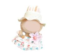 Doll Clothing Set Strappy Dress And Woven Straw Hat For Anime Figure 17Cm Standing Dressingup Outfit Doll Dress