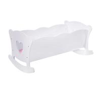 Doll Crib Toy - Rocking Cradle for Boys | Natural Timber Construction with Swinging Motion & Miniature Bedding for Playrooms, Daycare, Nurseries and