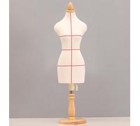 Doll Dress Form Mannequin with Base Stand,Female Tailors Dummy Dressmakers Fashion Mini Mannequin Dress Form Tailors Dummy Draping Stand Half Scale,Removable And Adjustable Solid Wood Base (1/2)