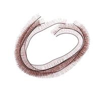 Doll Eyelashes for BJD Dolls, Plastic, 200x8mm, Soft and Trimmable, 5 Pieces (Dark Brown)