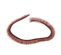 Doll Eyelashes for BJD Dolls, Plastic, 200x8mm, Soft and Trimmable, 5 Pieces (Reddish Brown)