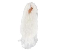 Doll Hair Wig High Temperature Wire Long Wavy Replacement Hair For 8.3 9.4in DIY Dolls Premium Material Stylish Design Easy To Comb (Moon White)