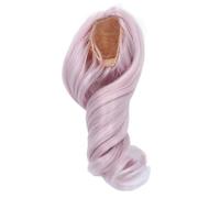 Doll Hair Wig Soft Silky Long Curly Hair For 1/6 Dolls Head Circumference 15.5 17.5cm Excellent Plasticity Styling Photographic Creation Video Production (Purple)