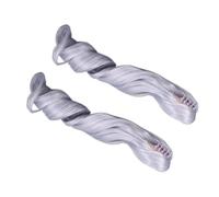 Doll Hair Wigs, Soft Silk Dolls Hair Curls Weft Clamp/Holder Design Curly Many Fashionable and Versatile Arts Supplies for Home Dormitory Handcraft, with Excellent High (Haze Blue)