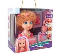 Doll Head For Hair Styling Kids - Hair Styling Doll Head | 26pc Pretend Play Stylist Set With Hairdryer Curling Iron | Salon Practice Toys & Real Makeup Nail Polish For Girl 3 4 5 6 Years Old Toy