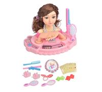 Doll Head Makeup Kit - 25cm Girl Hair Styling Doll, Multi Purpose Cosmetic Practice Set, Brush And Accessory Toy, Airdressing With Hair Accessories, Fun Birthday Christmas Children's Day For Kids