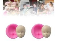 Doll Head Mold,Girl Face Mold,Silicone Doll Face Head Molds,Shower Bomb Manufacturing Mould,Light Weight Clay Soap Resin Chocolate Mold,3D Face Molds Silicone Creepy Chocolate Candy Mold