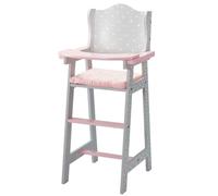 Doll High Chair Wooden Polka Dot Little Princess Grey Teamson Kids