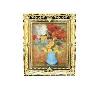 Doll House Accessories Oil Painting Decoration for Mini Framed Wall Art, Miniature Dollhouse Accessories, Small Picture Frames for Mini House Interior, Vintage Picture Frame Decoration