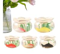 Doll House Fish Tank Decor, 1:12 Scale Aquarium Model | Miniature Aquarium | for Desktop Craft Project DIY Decorations Home Office Tabletop Display