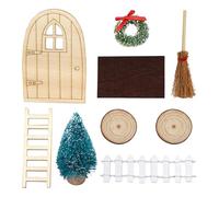 Doll House Furniture | Tiny Outdoor Christmas Decor Wooden Miniature,Fairy Gnome Craft Accessories for Wood Family Birthday Kids Wall Friend Outdoor Holiday Indoor