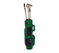 Doll House Golf Clubs, Miniature Outdoor Accessory Golf Bag Clubs Bucket Miniature Model, Green..
