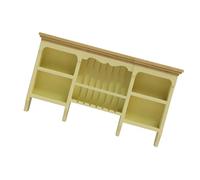 Doll House Kitchen Wall Mount Cabinet Storage Shelf with Safe Painting Easy to Assembly Educational Toy Scene Furniture Wooden Doll House Kitchen Wall Cabinet Storage Shelf