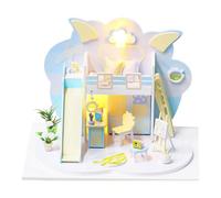 Doll House Kits to Build, Sheep-Shaped Miniature Craft Set, 7.09x5.12x5.31 Inches Furniture Building Play Toy, Decorative Hobby Model for Christmas, Halloween, Library, Home, Women, Teens, Toddler