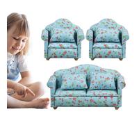 Doll House Living Room Furniture, Miniature Doll Furniture Set, Small Sofa for Doll House, Craft Furniture, 1:12 Scale Sofa, Miniature Sofa, Tiny Couch for, Kids